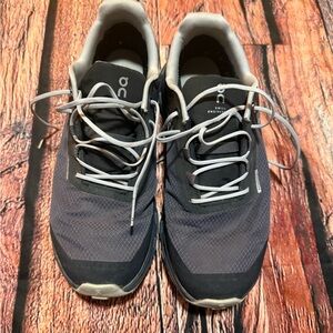 On Running Charcoal and Light Gray Sneakers